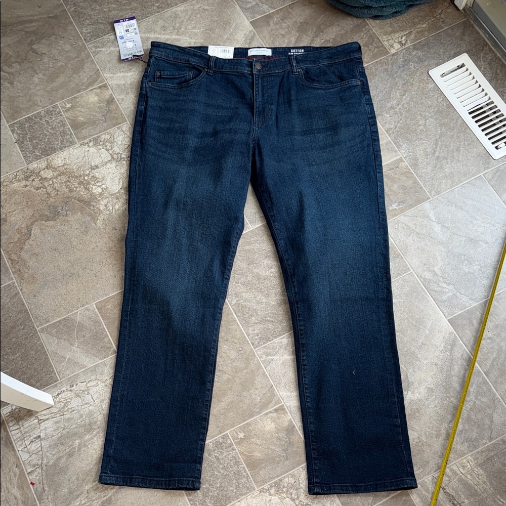 English Laundry Denim Men's Dark Blue Jeans 40x32” Sutton slim straight fit NWT